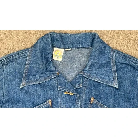 Rumble‎ Seats Rare Vtg Women's Button Up Long Sleeve Soft Denim Jacket Size M - Picture 5 of 15